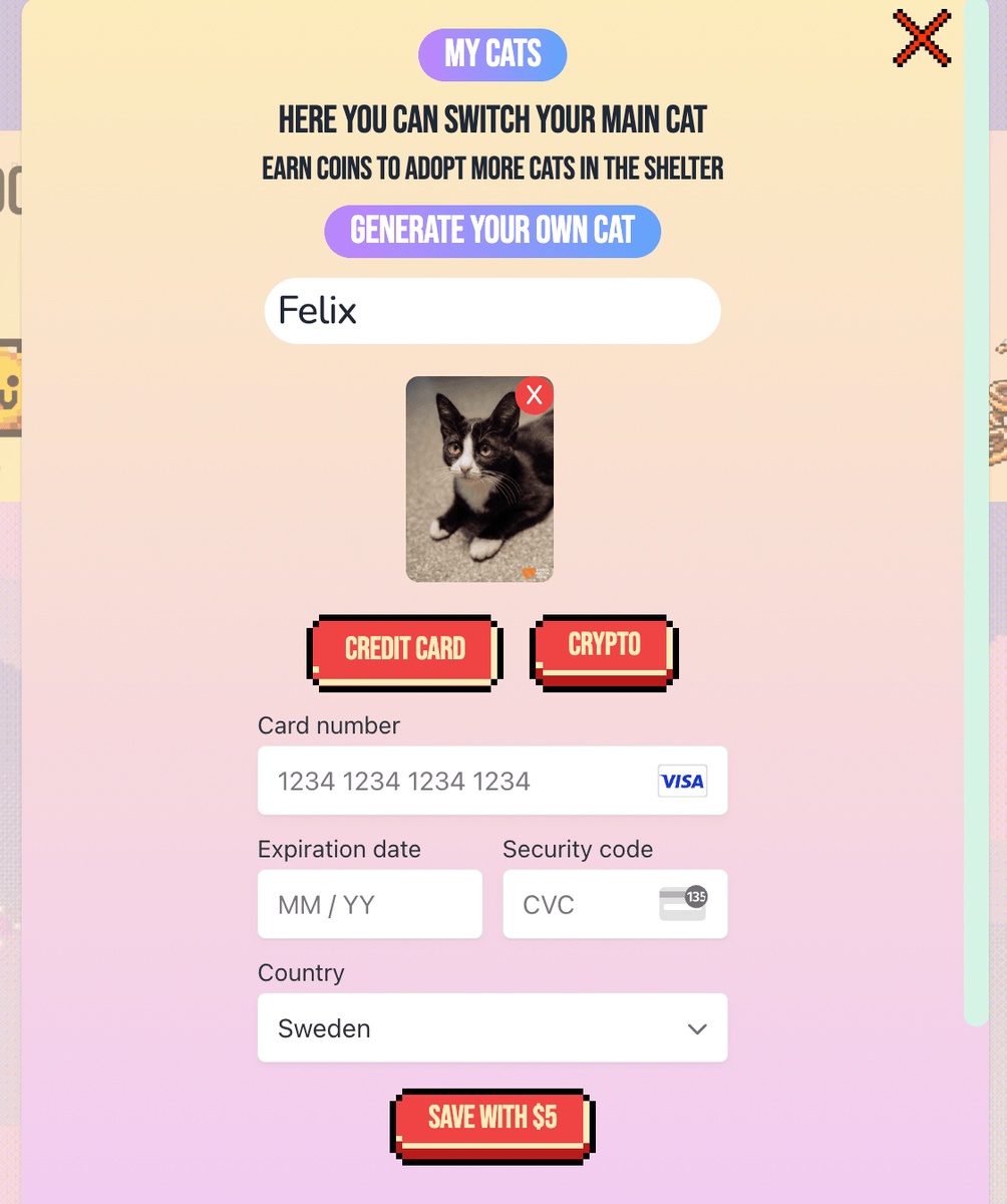 Bring Your Cat To Token Tails. Play, Earn, and Save Shelter Cats