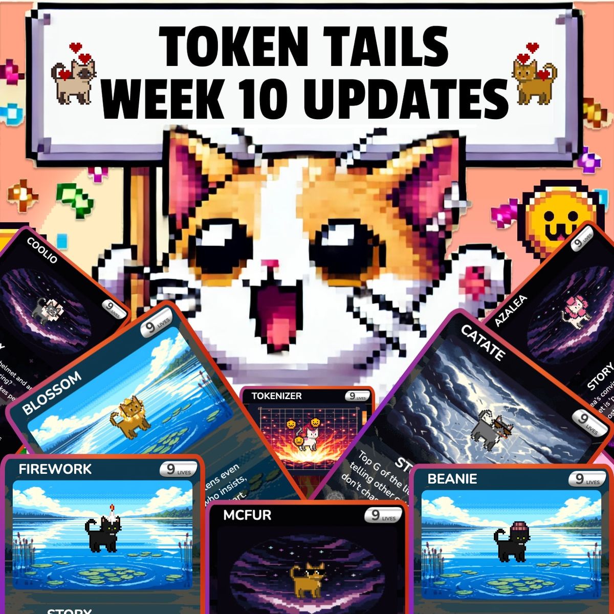 Token Tails Weekly Update — Week 10: 10 Cool cats! 🐾